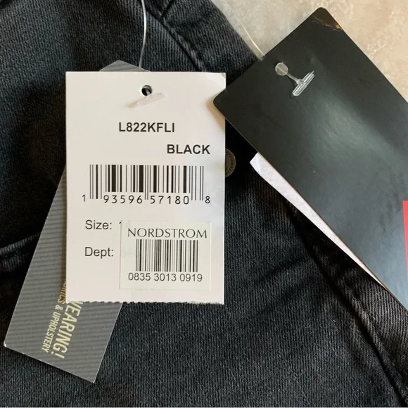 WIT & WISDOM 'Ab'Solution Roll Cuff Denim Shorts in Black Size 14 - Picture 12 of 15